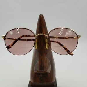 Vintage Multicolored Metal Half-Rimmed Sunglasses